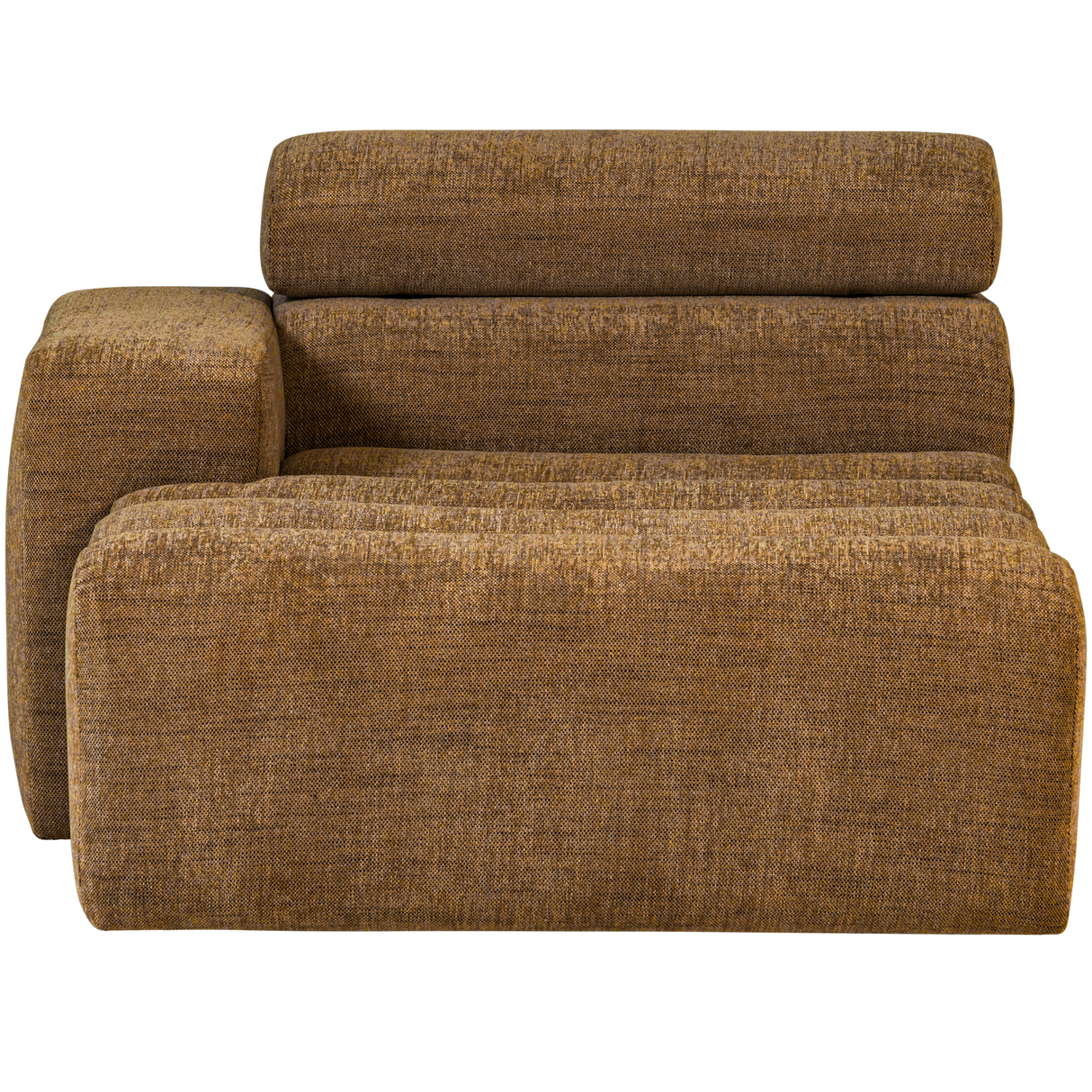 Novi Chaise Longue Element Arm Links Karamelbruin Melange