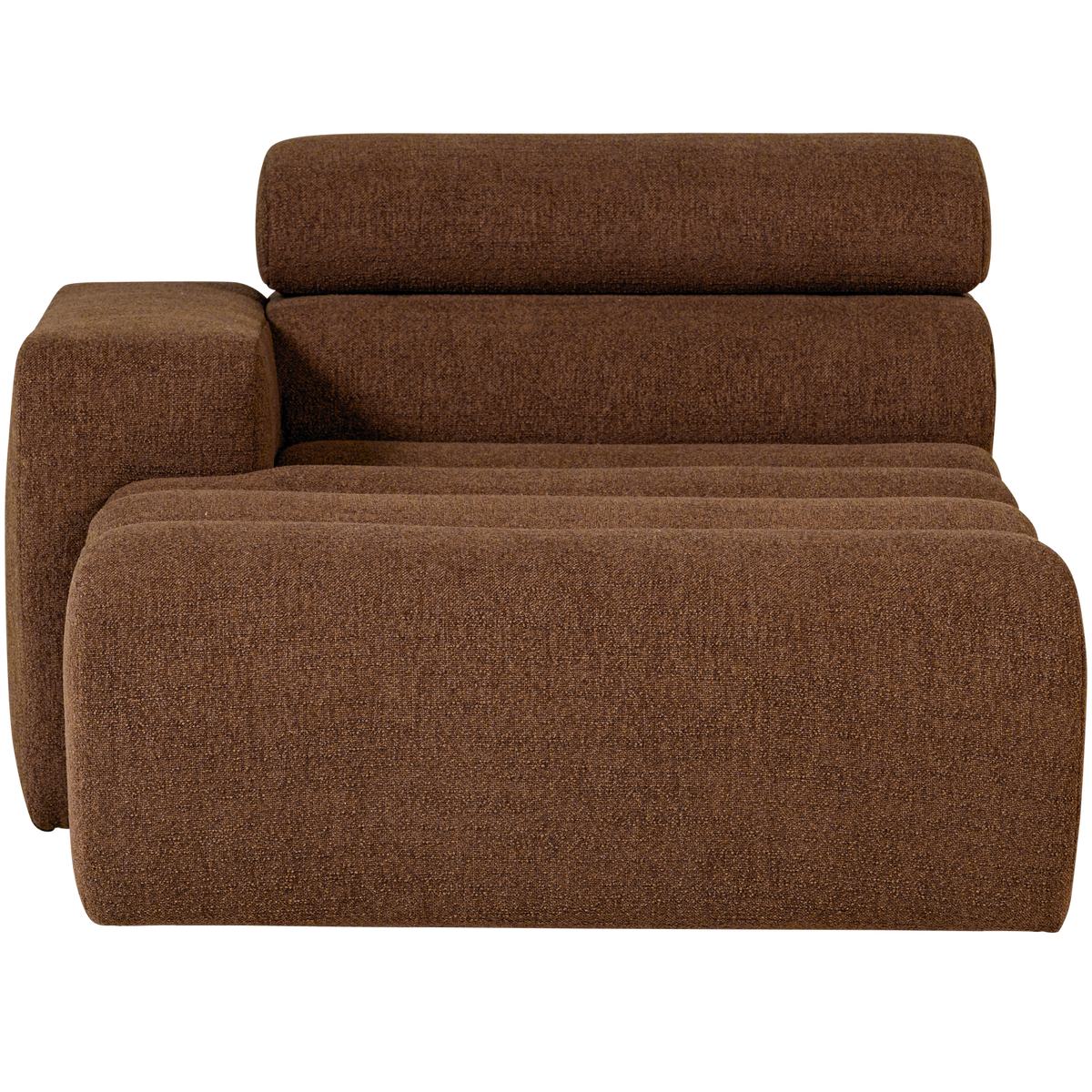 Novi Chaise Longue Element Arm Links Boucle Mokkabruin