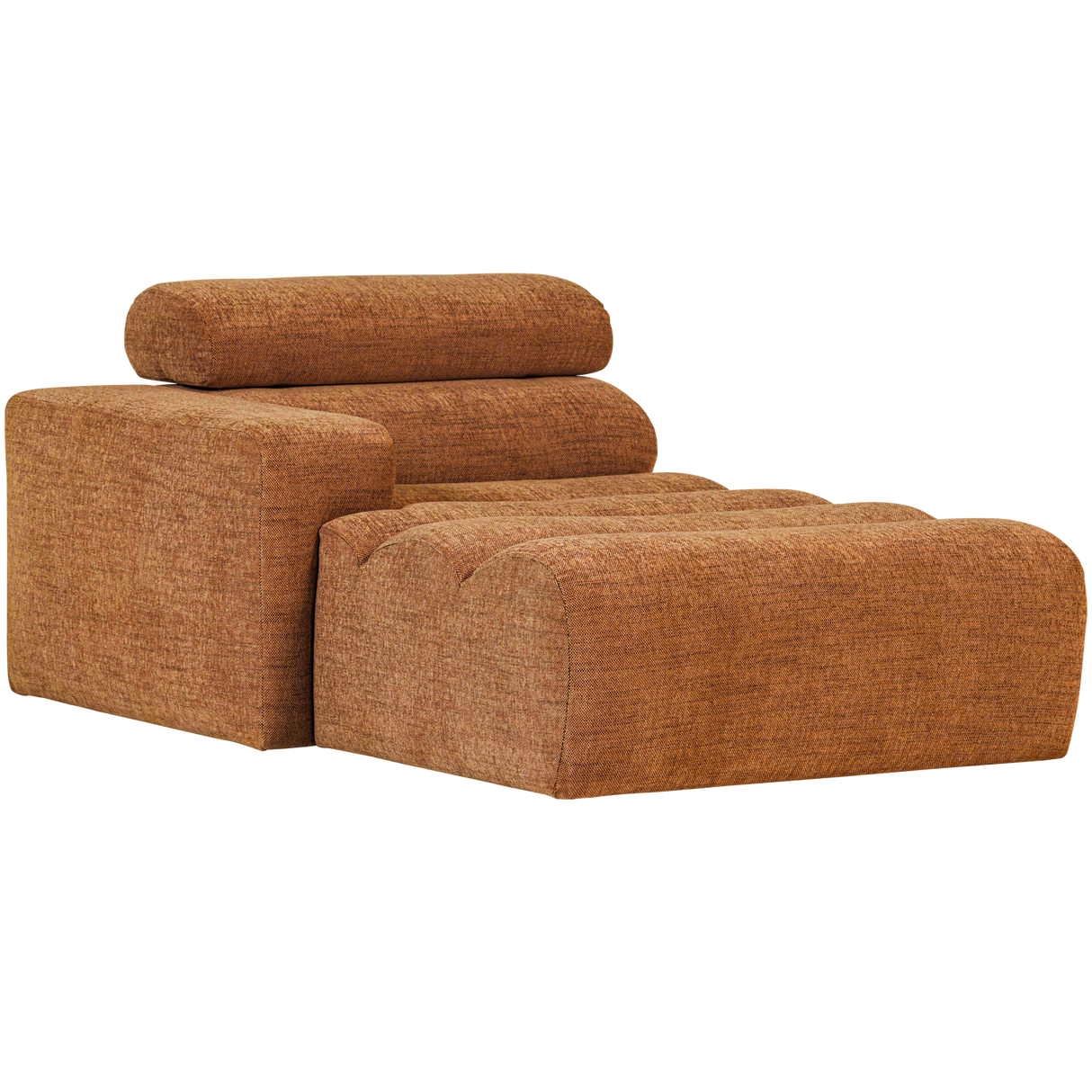 Novi Chaise Longue Element Arm Links Oranje Melange