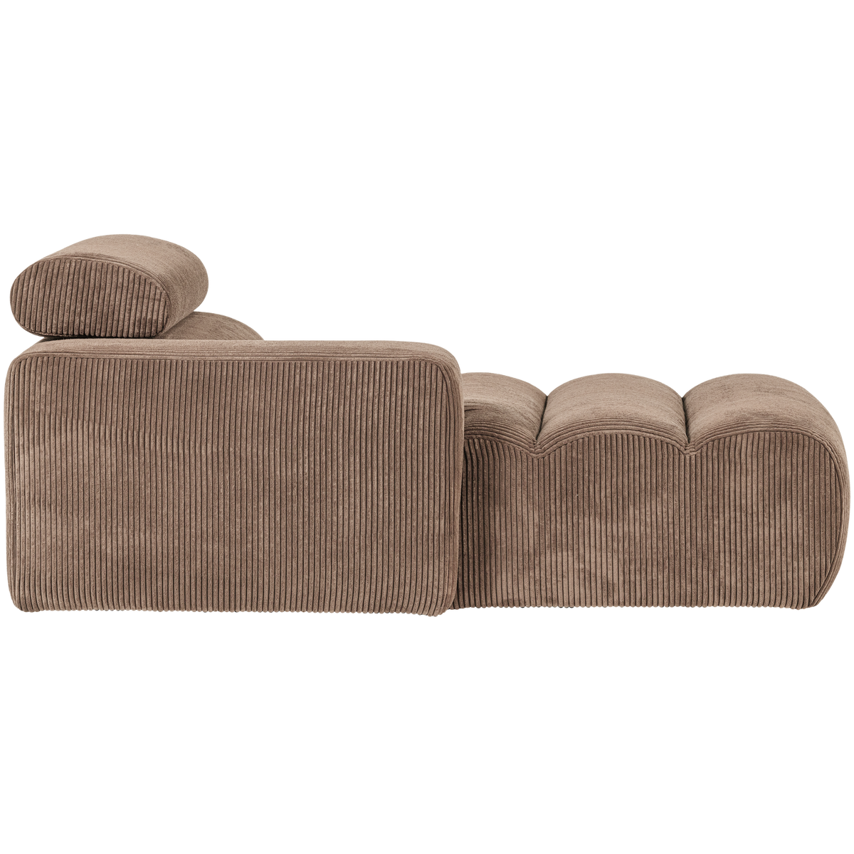 Novi Chaise Longue Element Arm Links Ribstof Taupe