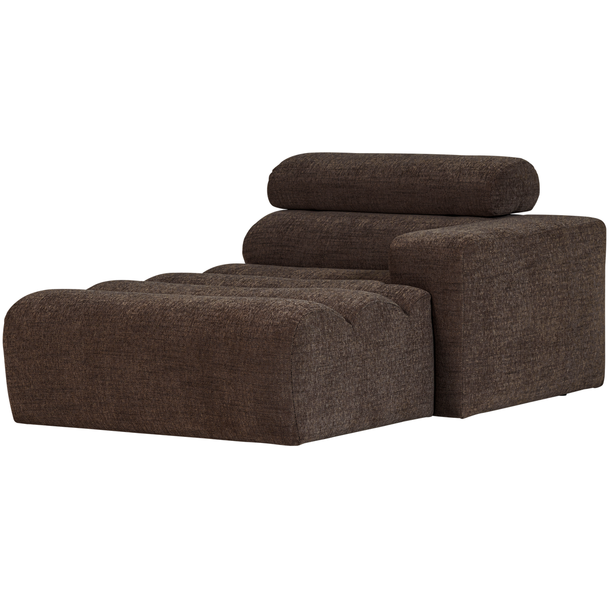 Novi Chaise Longue Element Arm Rechts Donkerbruin Melange