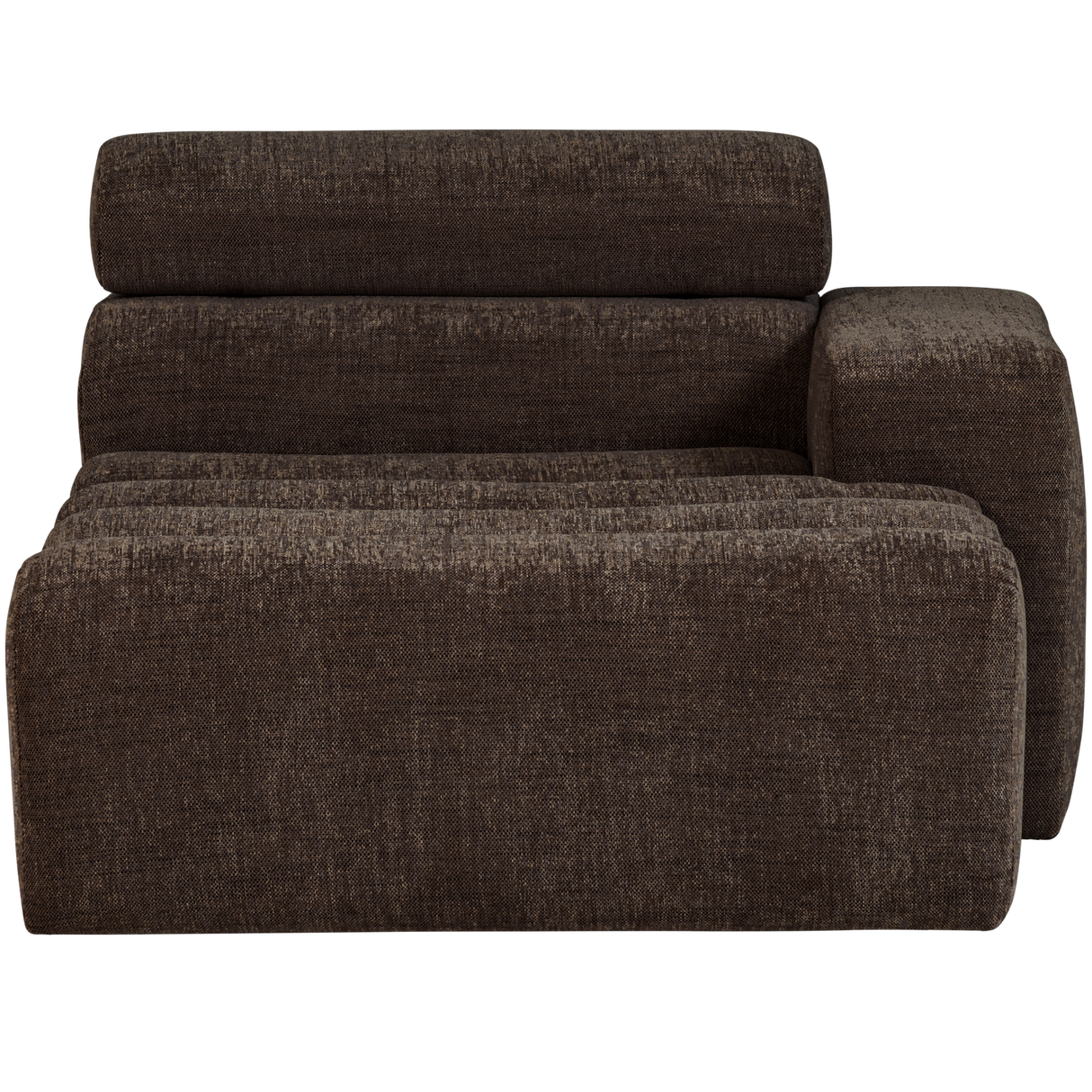 Novi Chaise Longue Element Arm Rechts Donkerbruin Melange