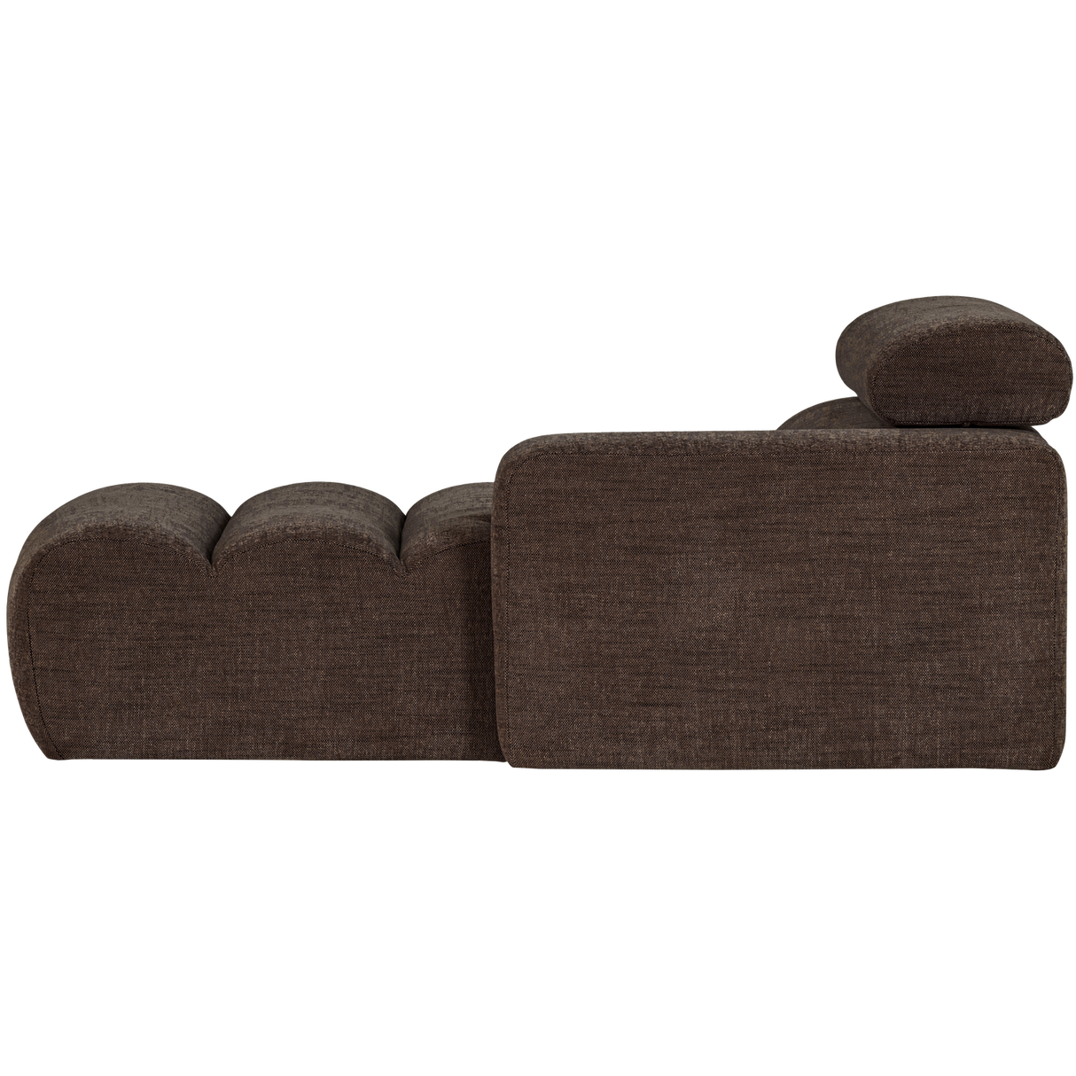 Novi Chaise Longue Element Arm Rechts Donkerbruin Melange