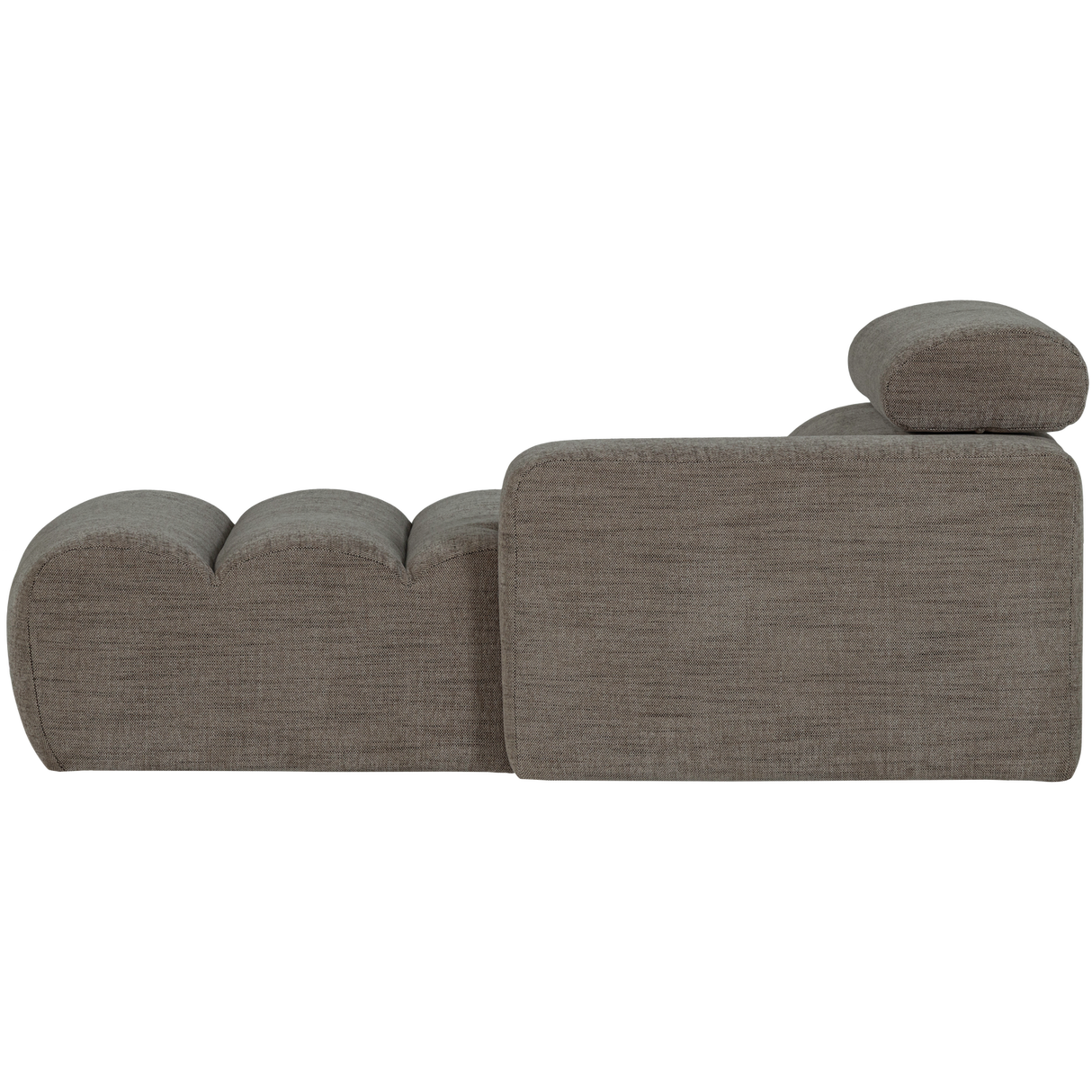 Novi Chaise Longue Element Arm Rechts Grijs Melange