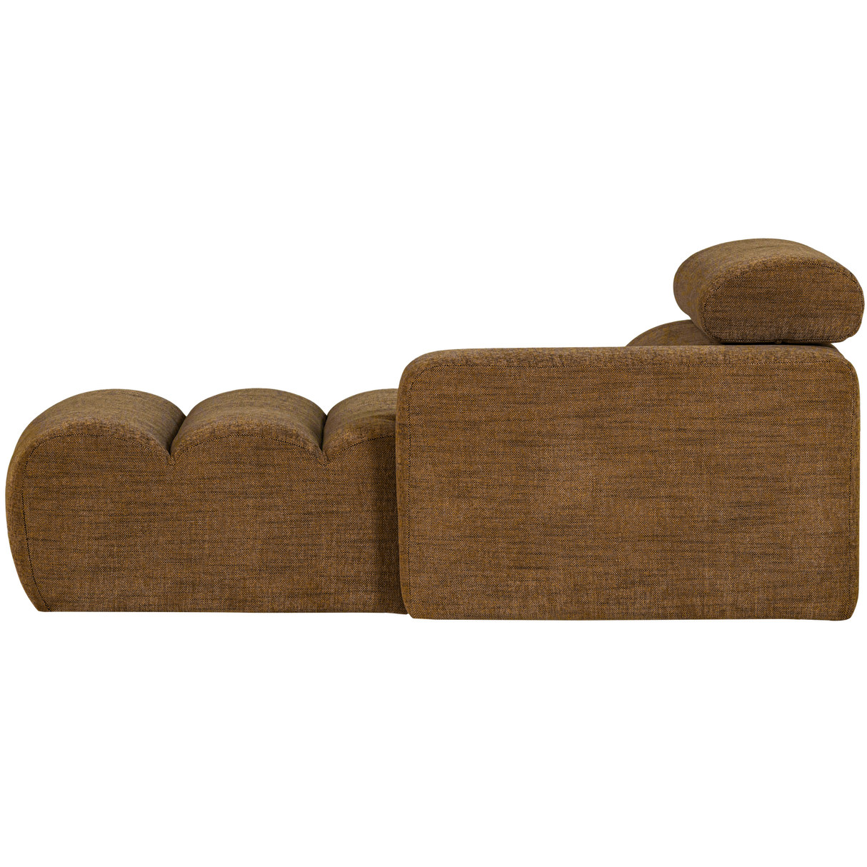 Novi Chaise Longue Element Arm Rechts Karamelbruin Melange