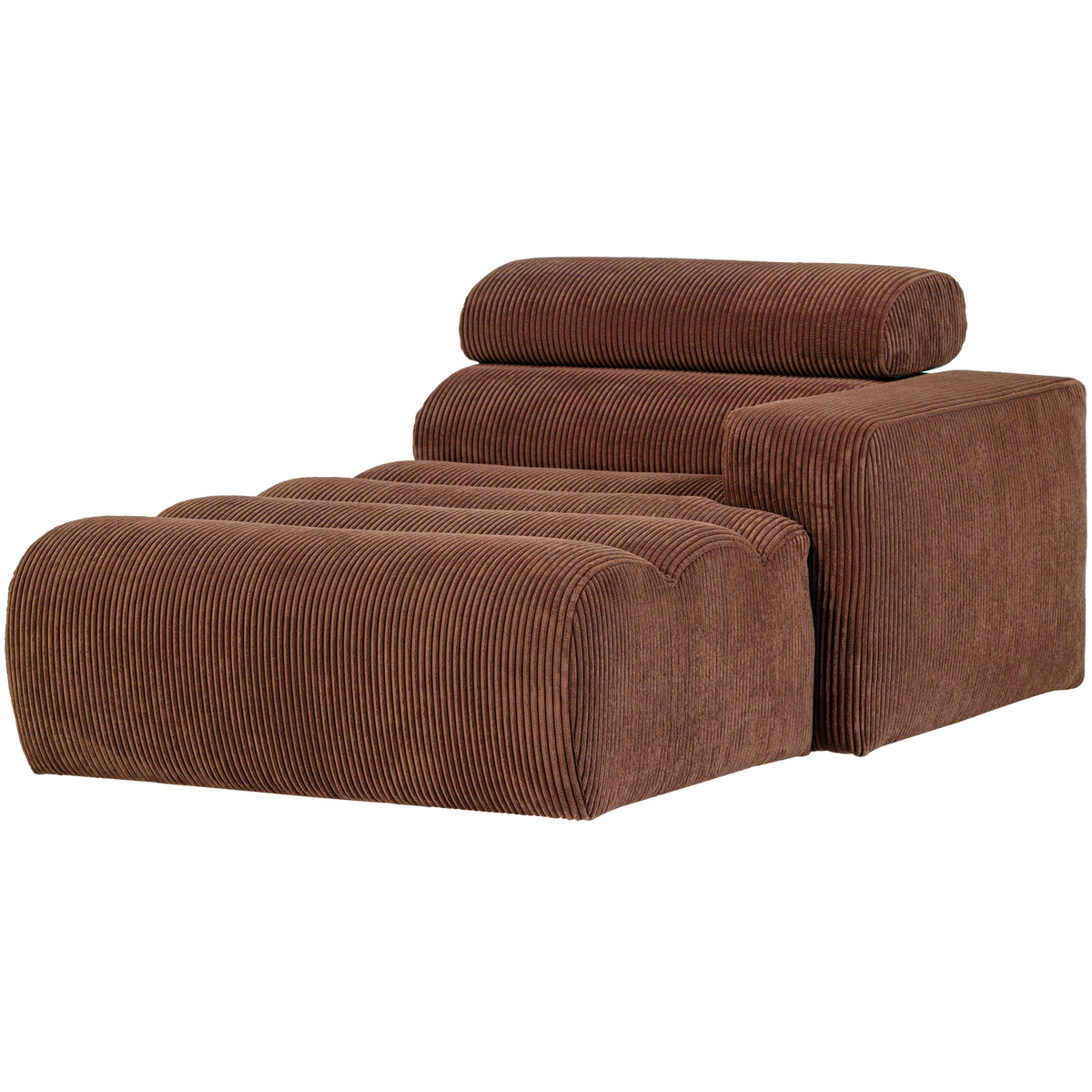 Novi Chaise Longue Element Arm Rechts Ribstof Terra