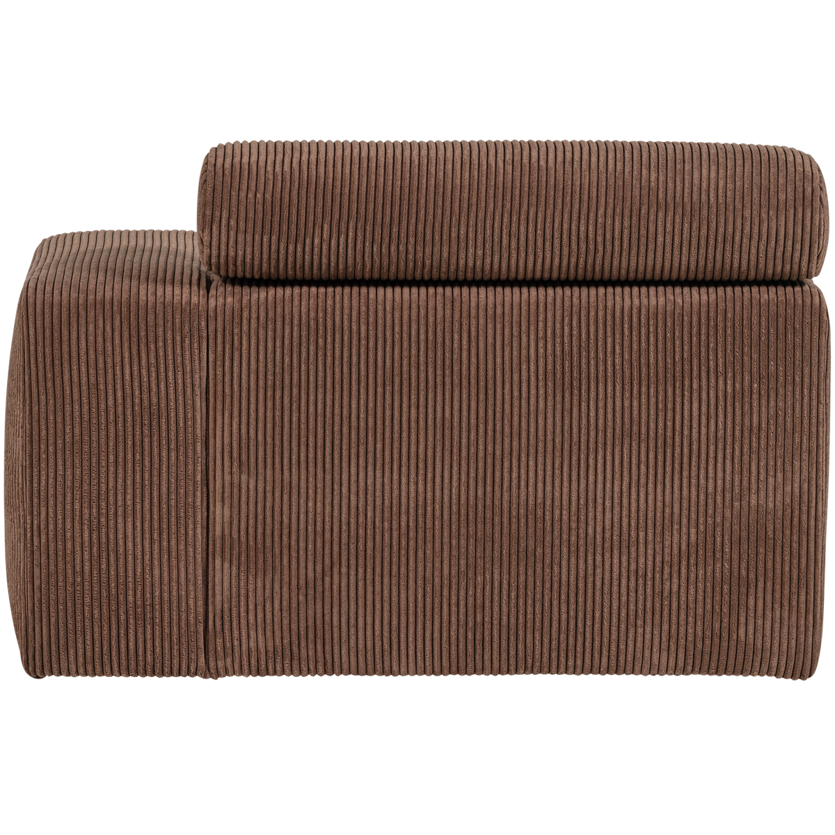 Novi Chaise Longue Element Arm Rechts Ribstof Mokkabruin