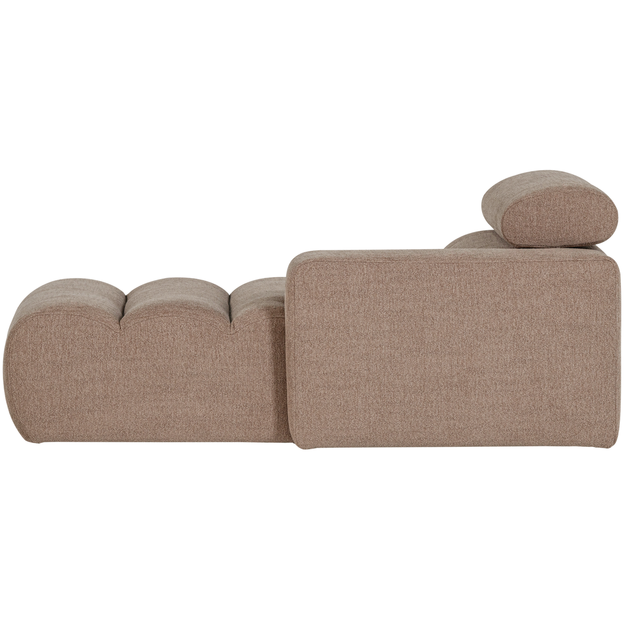 Novi Chaise Longue Element Arm Rechts Boucle Taupe