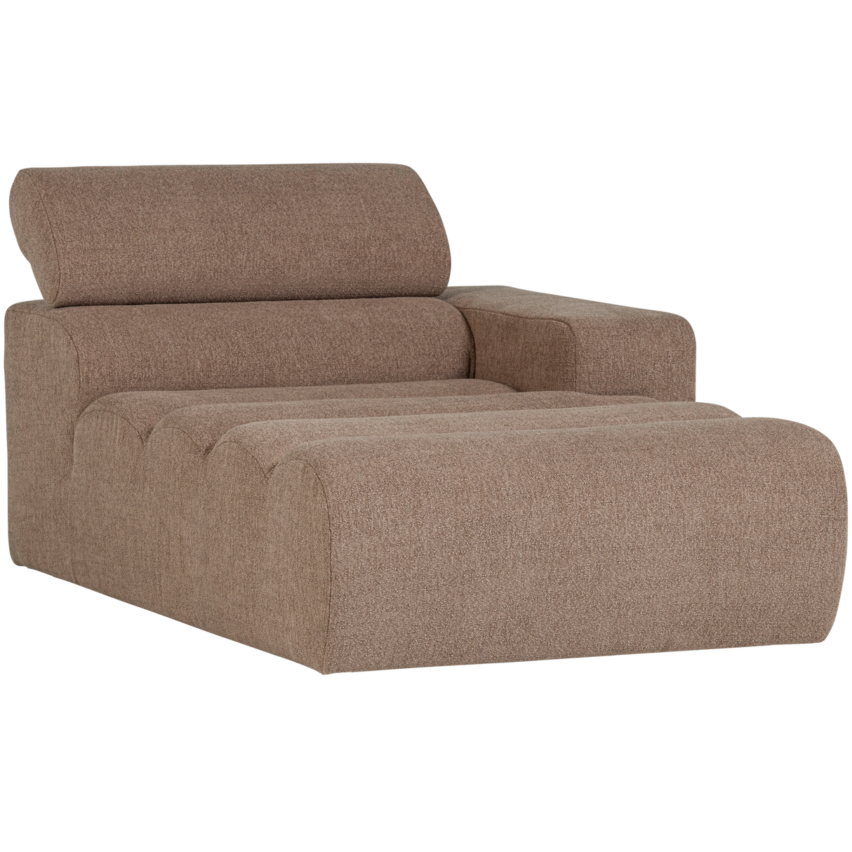 Novi Chaise Longue Element Arm Rechts Boucle Taupe