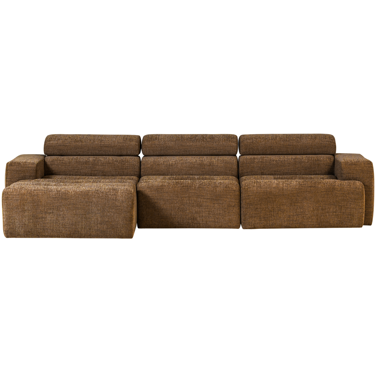 Novi Chaise Longue Bank Links Karamelbruin Melange