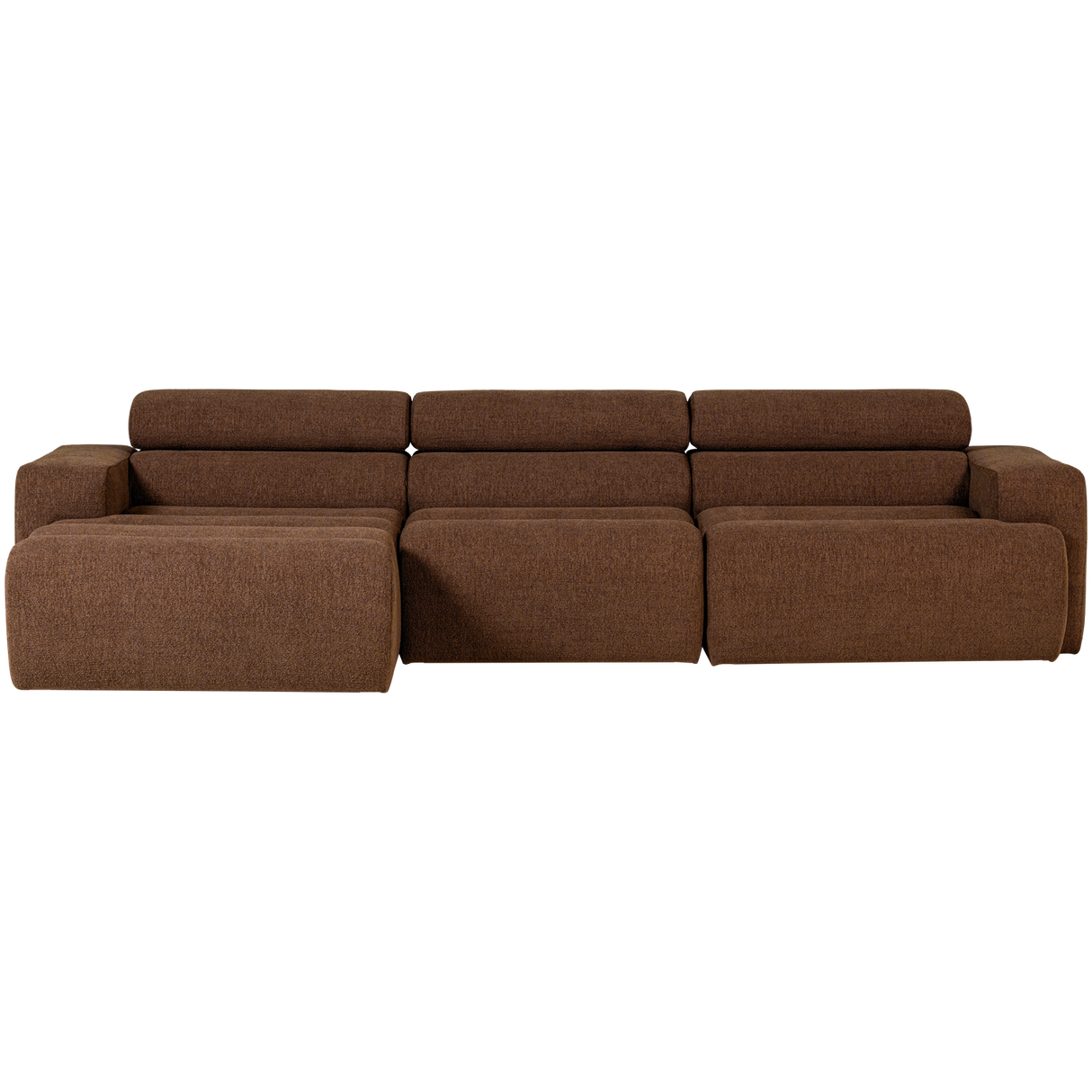 Novi Chaise Longue Bank Links Boucle Mokkabruin