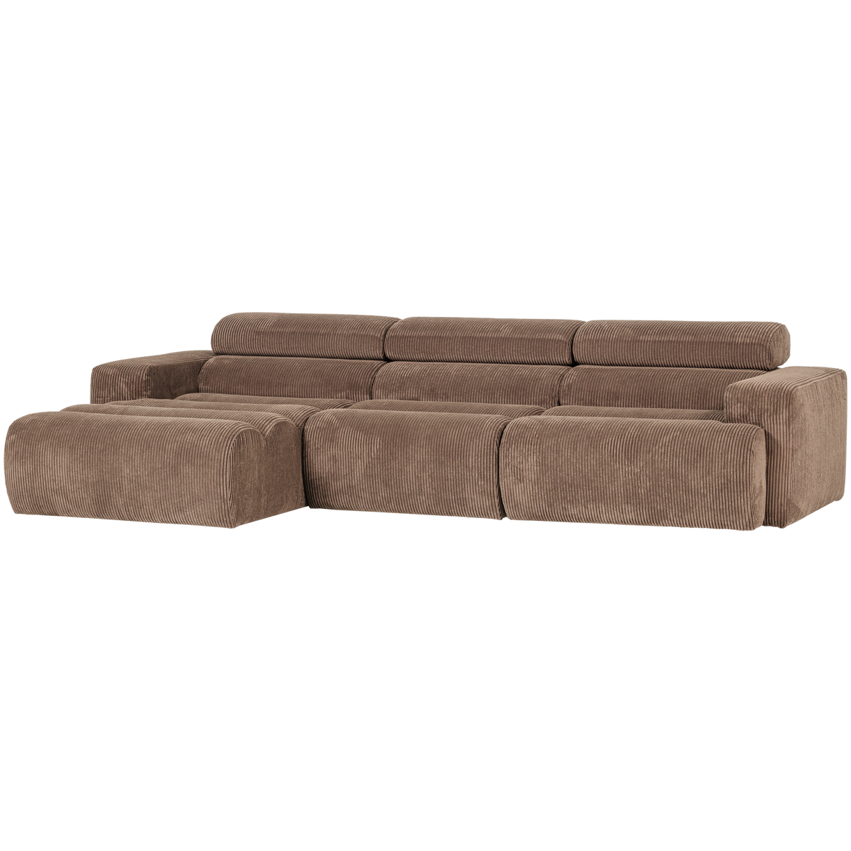 Novi Chaise Longue Bank Links Ribstof Taupe