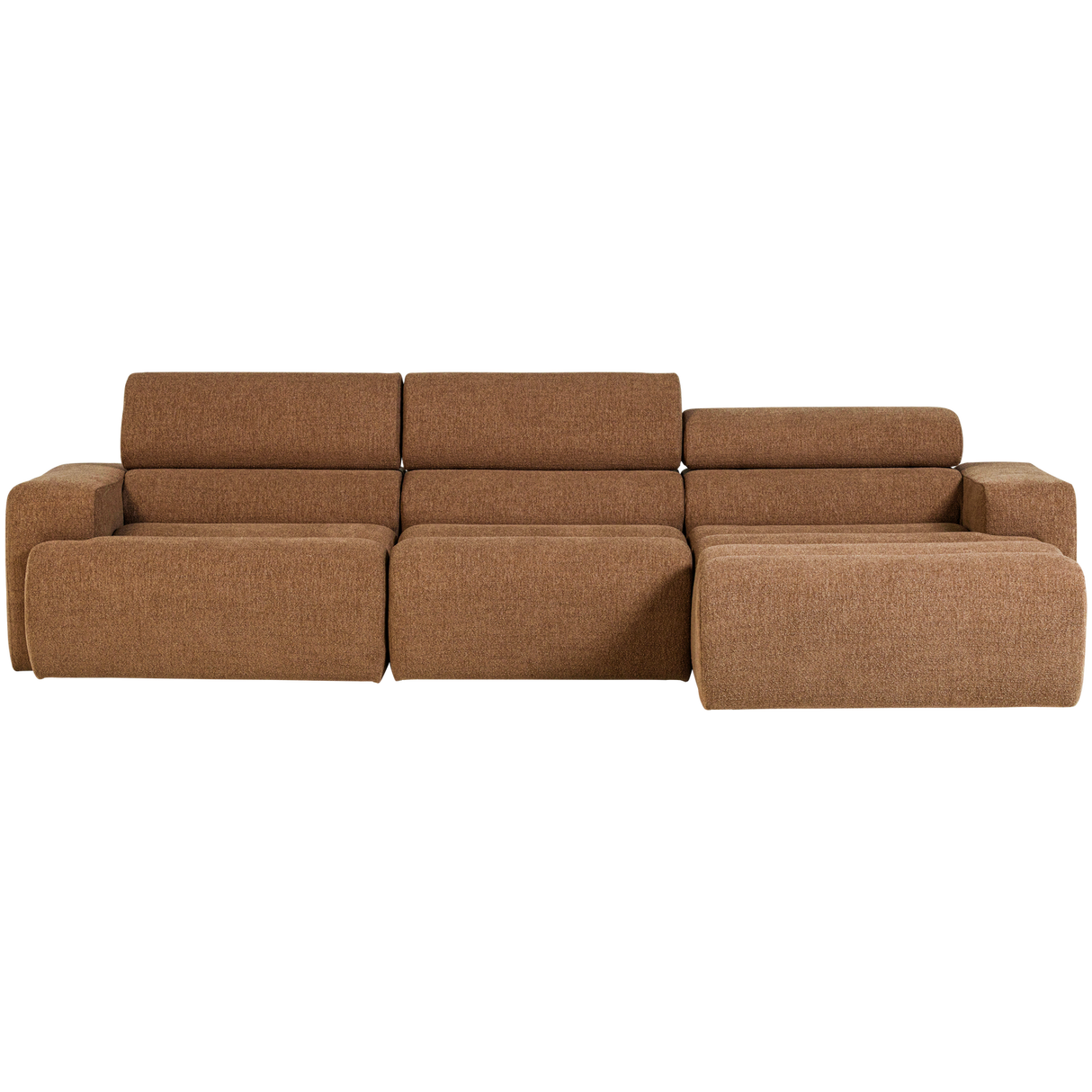 Novi Chaise Longue Bank Rechts Boucle Karamelbruin