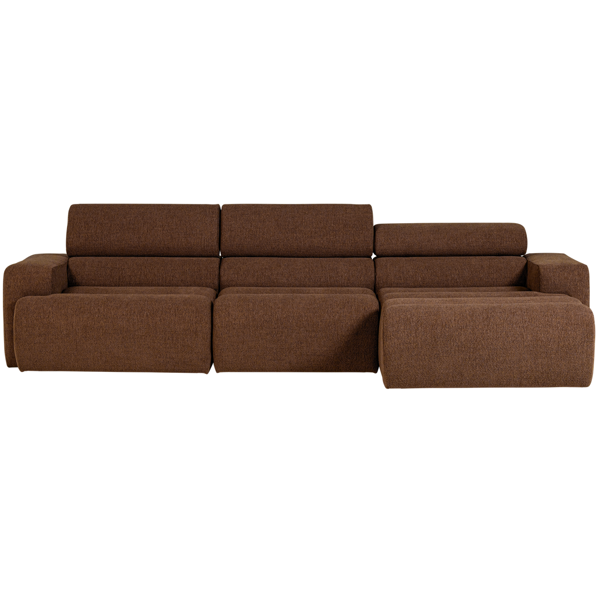 Novi Chaise Longue Bank Rechts Boucle Mokkabruin