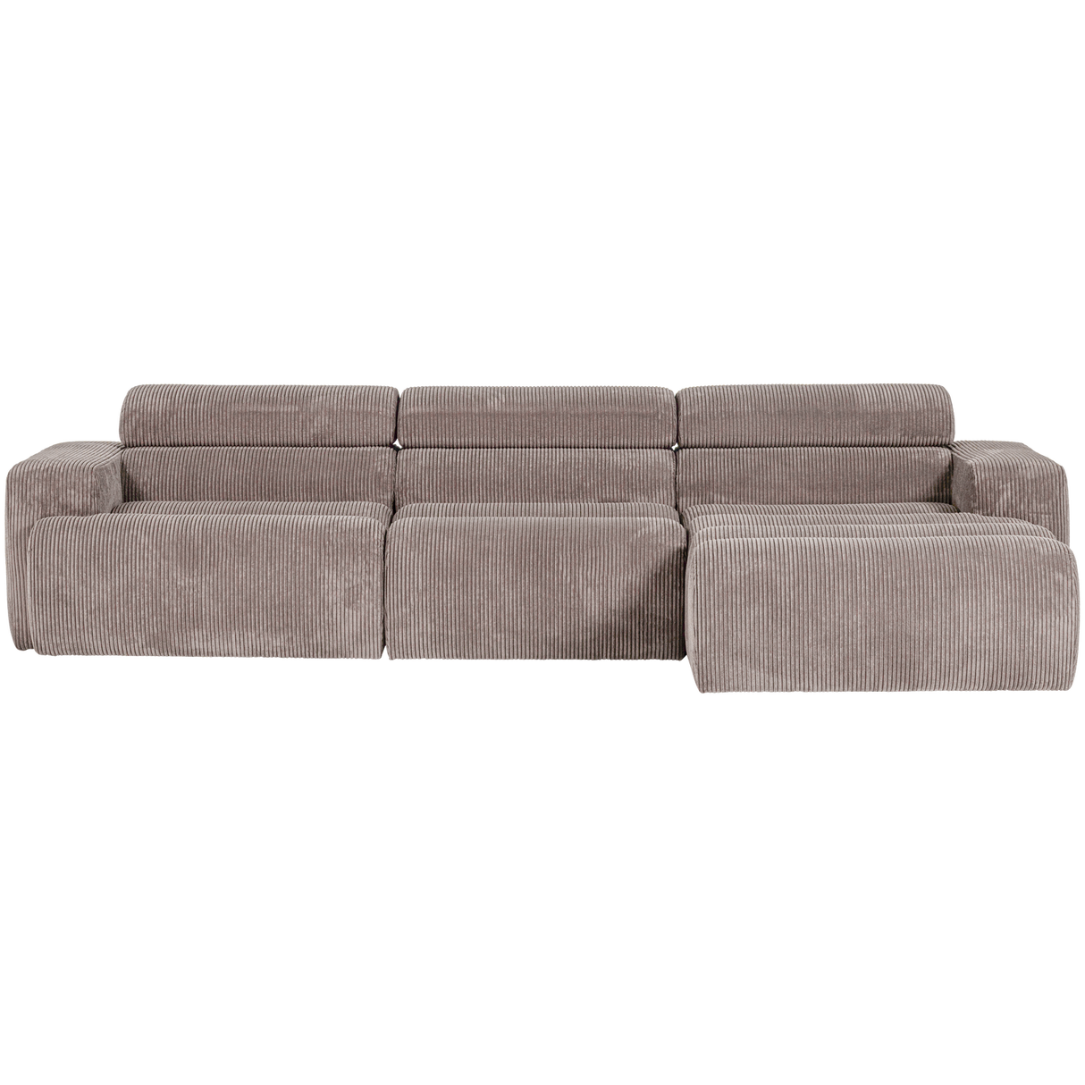 Novi Chaise Longue Bank Rechts Ribstof Zand