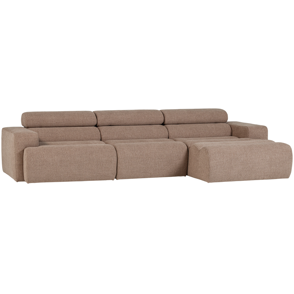 Novi Chaise Longue Bank Rechts Boucle Taupe