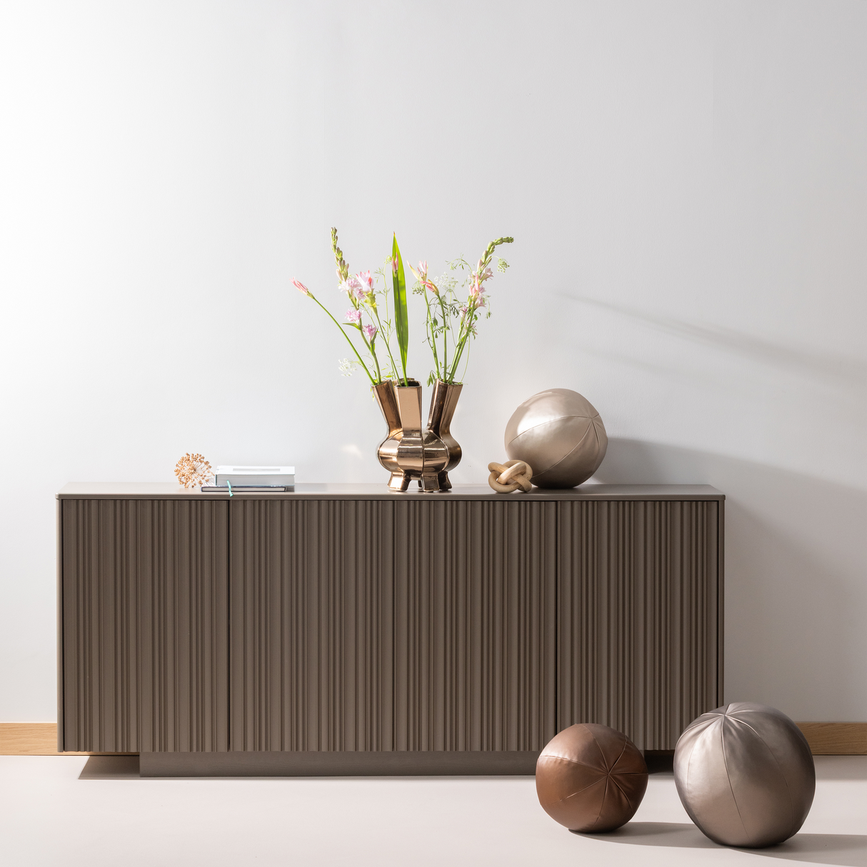 Rodeo Bal Kussen Groot Metallic Koper Bruin