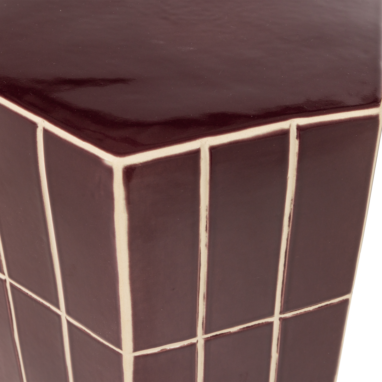 Plu Decoratieve Bijzettafel 42 X30 X26 Cm Keramiek Paars