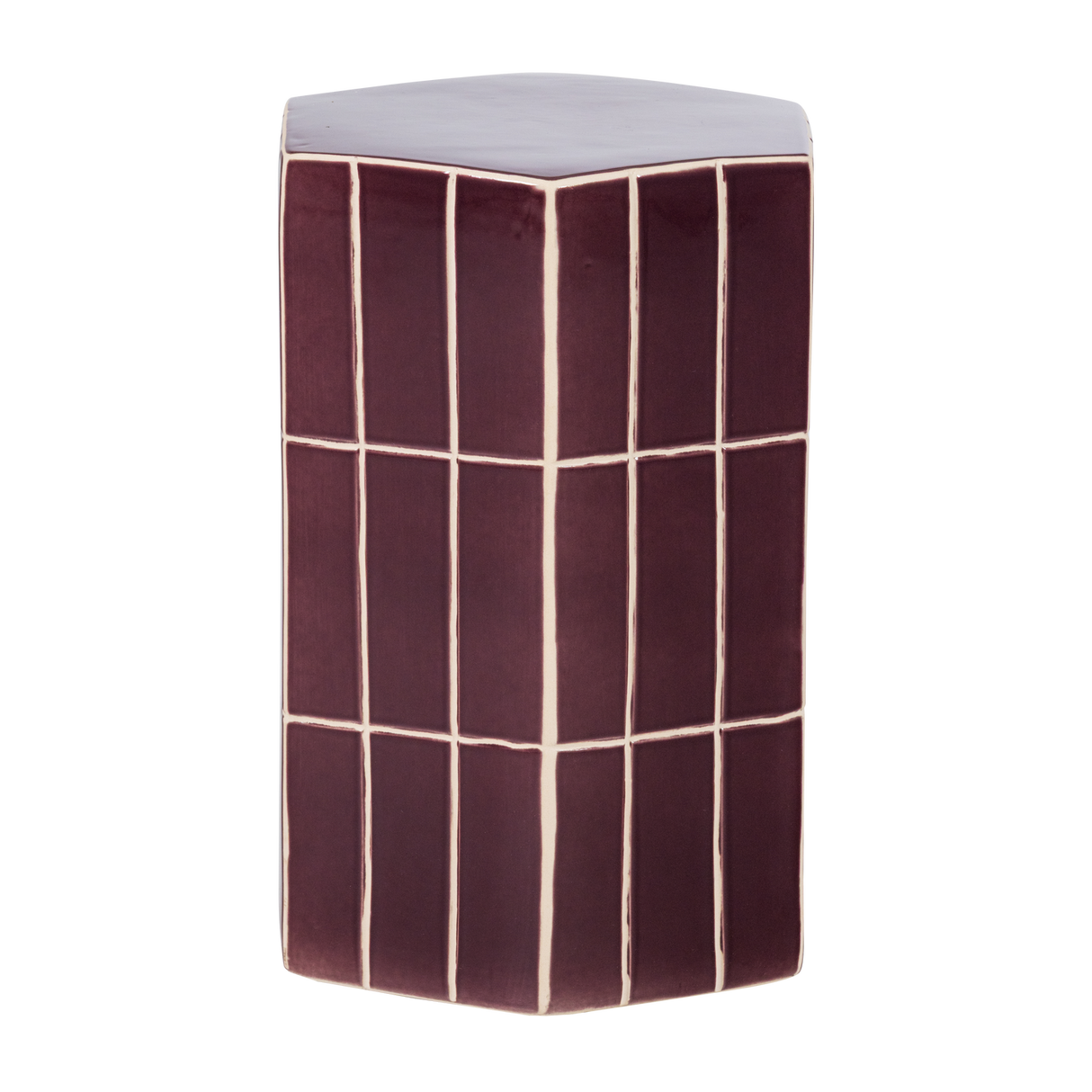 Plu Decoratieve Bijzettafel 42 X30 X26 Cm Keramiek Paars