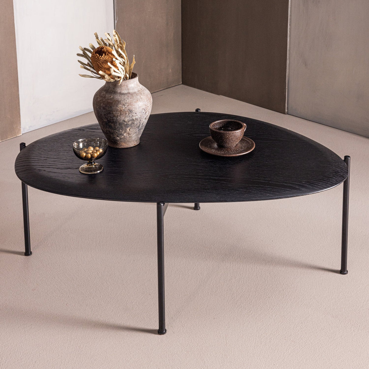 Kota Salontafel 36 X92 X68 Cm Mdf/Fineer Zwart