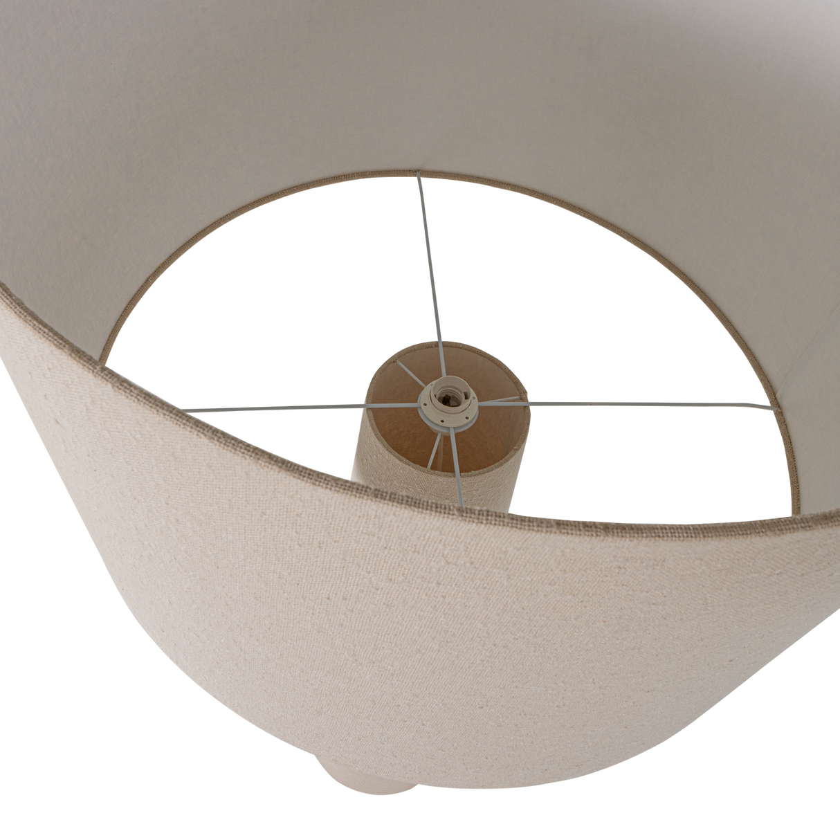Loft Vloerlamp Xxl Metaal/Boucle Naturel 160 Xo70 Cm