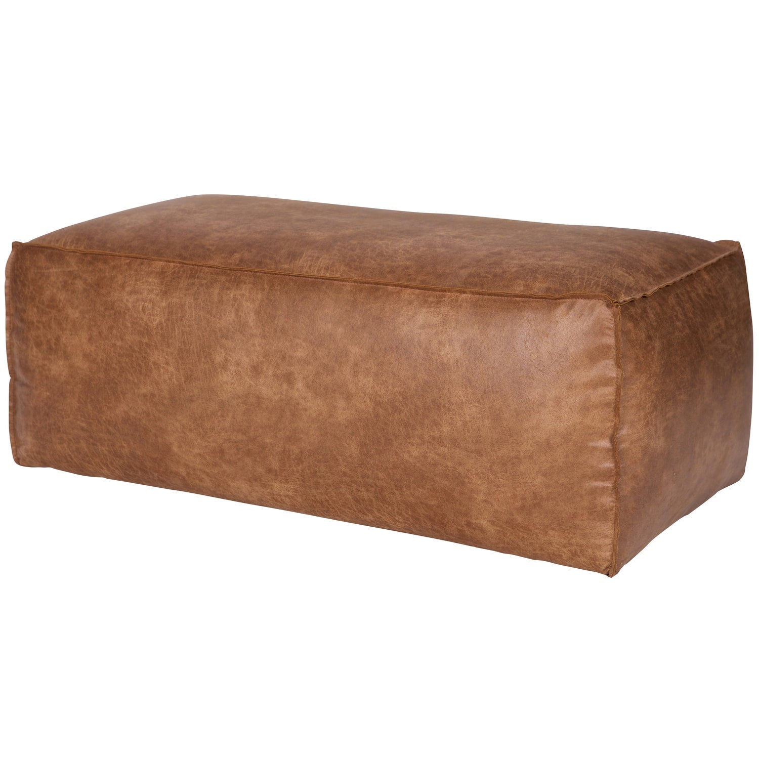 Rodeo Poef 43x120x60 Ecoleer Cognac