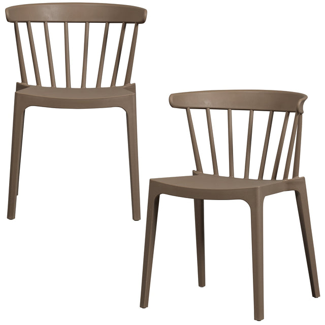 Bliss Tuinstoel Met Spijlen Bruin Melange