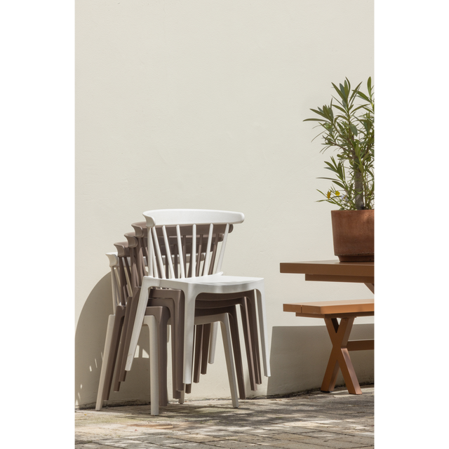 Bliss Tuinstoel Met Spijlen Off White Melange