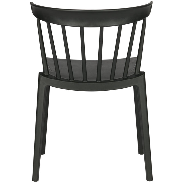 Bliss Tuinstoel Met Spijlen Kunststof Zwart van WOOOD – Luxe comfort op maat van PureWonen. Vraag naar de beste prijs.