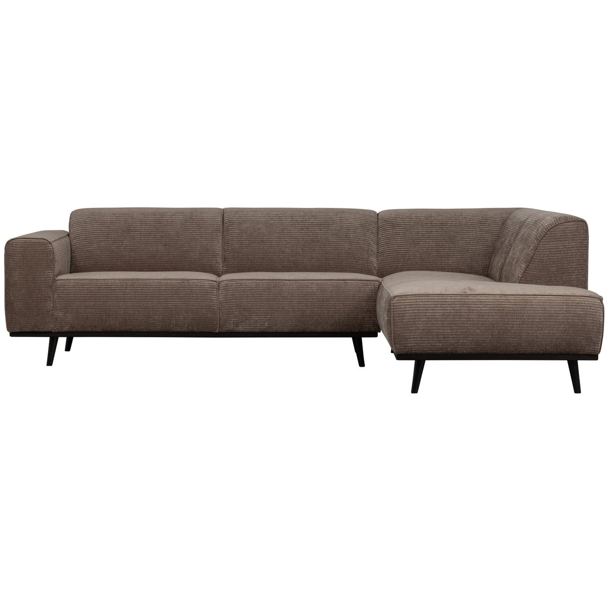 Statement Hoekbank Rechts Ribstof Taupe