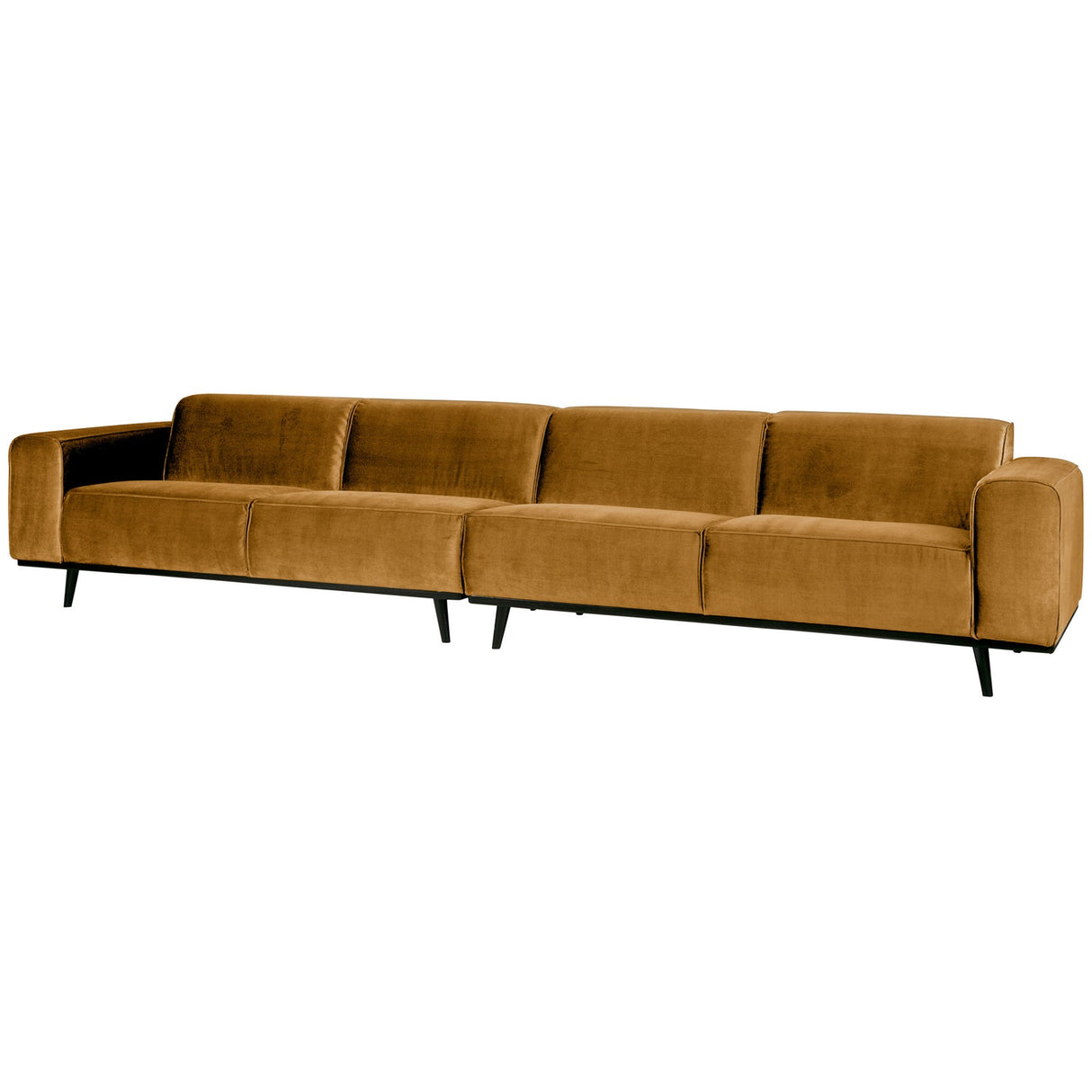 Statement Xl 4 Zits Bank 372 Cm Velvet Honinggeel