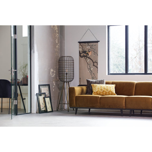 Statement 4 Zits Bank 280 Cm Velvet Honinggeel