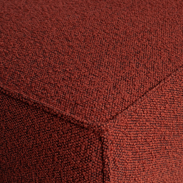 Statement Hocker Boucle Kastanje