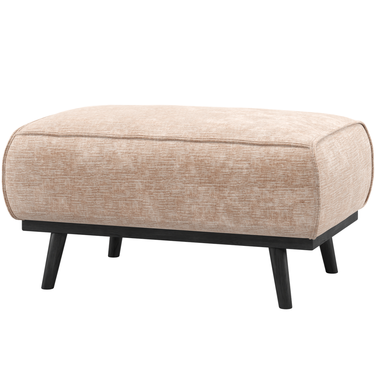 Statement Hocker Chenille Velvet Naturel