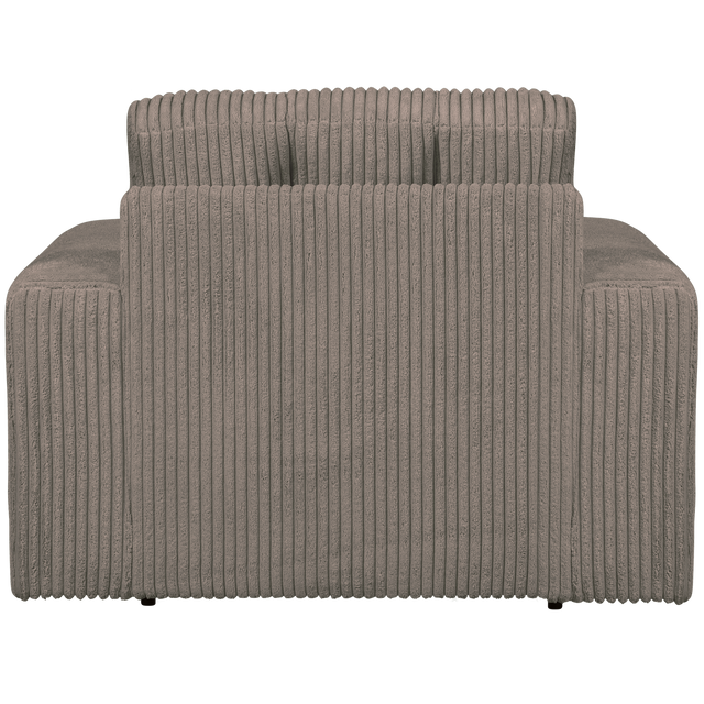Second Date Fauteuil Grove Ribstof Mud van WOOOD – Luxe comfort op maat van PureWonen. Vraag naar de beste prijs.