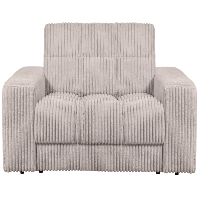 Second Date Fauteuil Grove Ribstof Naturel van WOOOD – Luxe comfort op maat van PureWonen. Vraag naar de beste prijs.