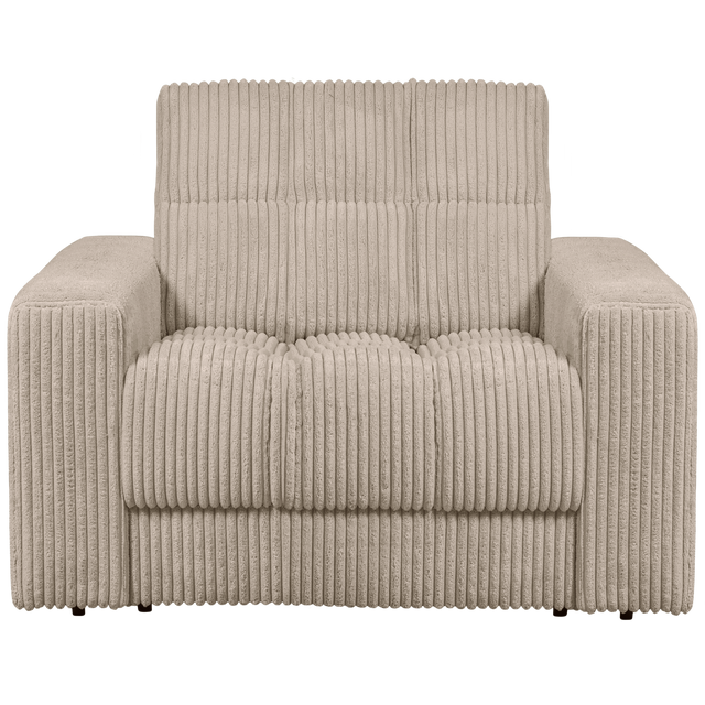 Second Date Fauteuil Grove Ribstof Travertin van WOOOD – Luxe comfort op maat van PureWonen. Vraag naar de beste prijs.