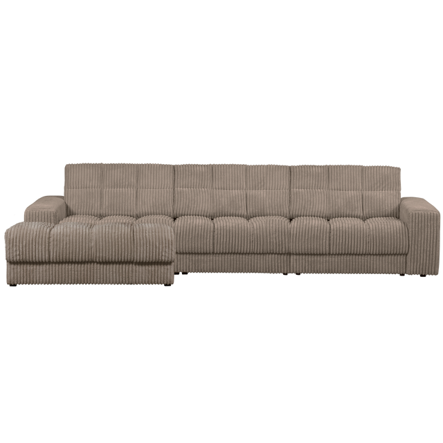 Second Date Chaise Longue Links Grove Ribstof Mud van WOOOD – Luxe comfort op maat van PureWonen. Vraag naar de beste prijs.