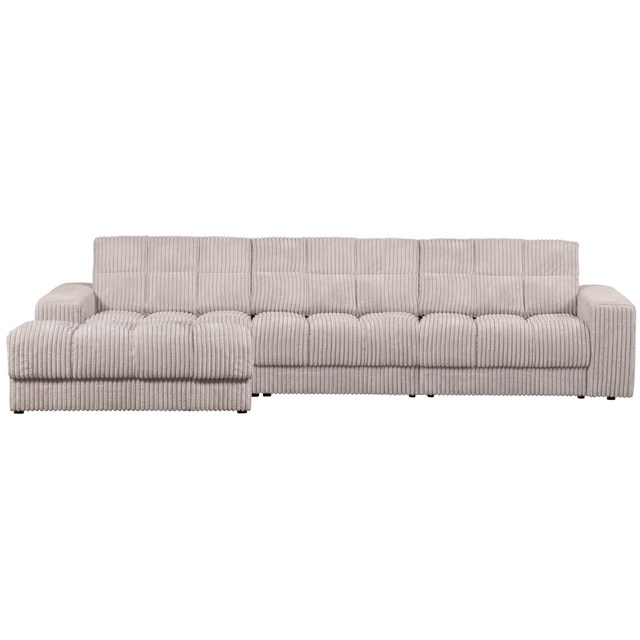 Second Date Chaise Longue Links Grove Ribstof Naturel van WOOOD – Luxe comfort op maat van PureWonen. Vraag naar de beste prijs.