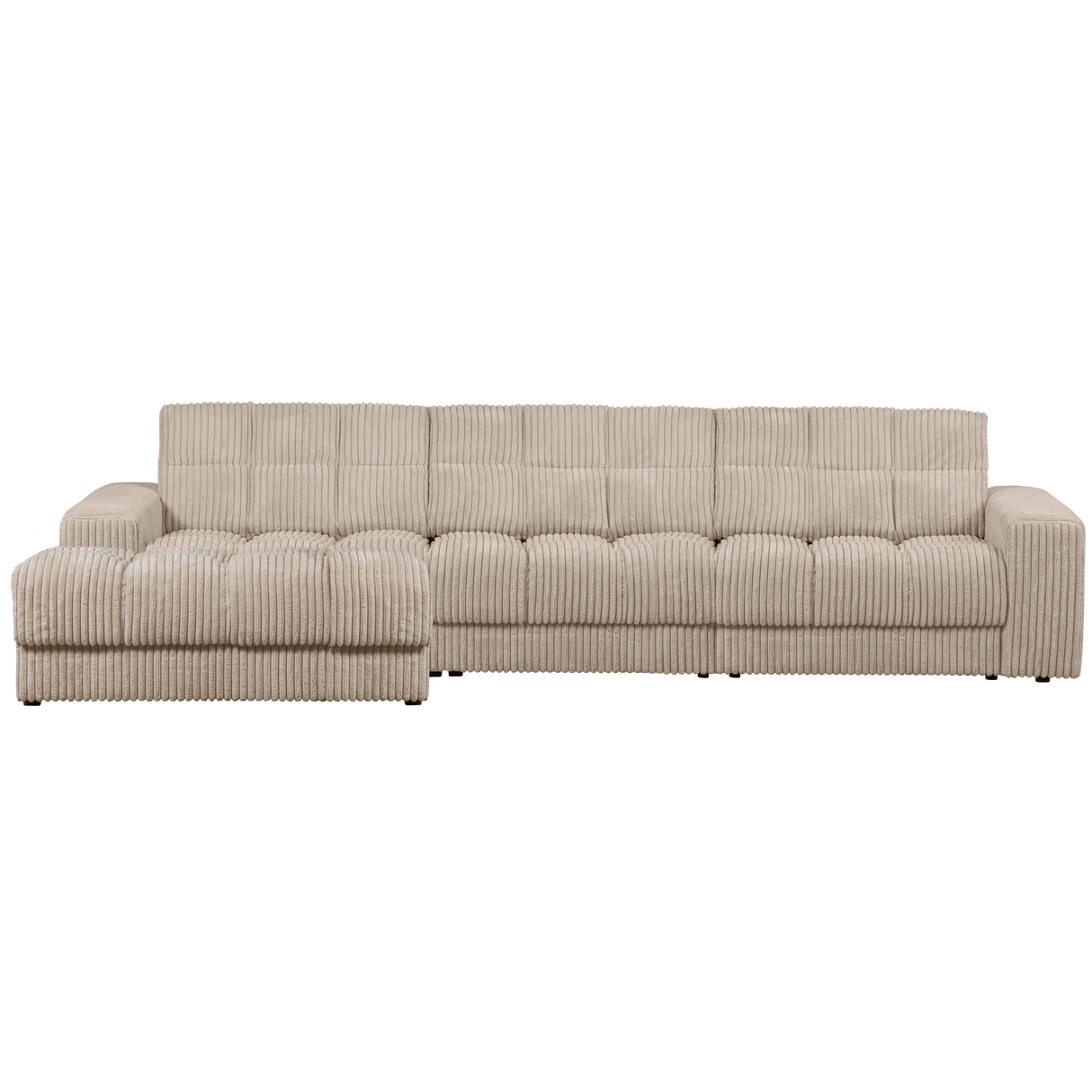 Second Date Chaise Longue Links Grove Ribstof Travertin van WOOOD – Luxe comfort op maat van PureWonen. Vraag naar de beste prijs.