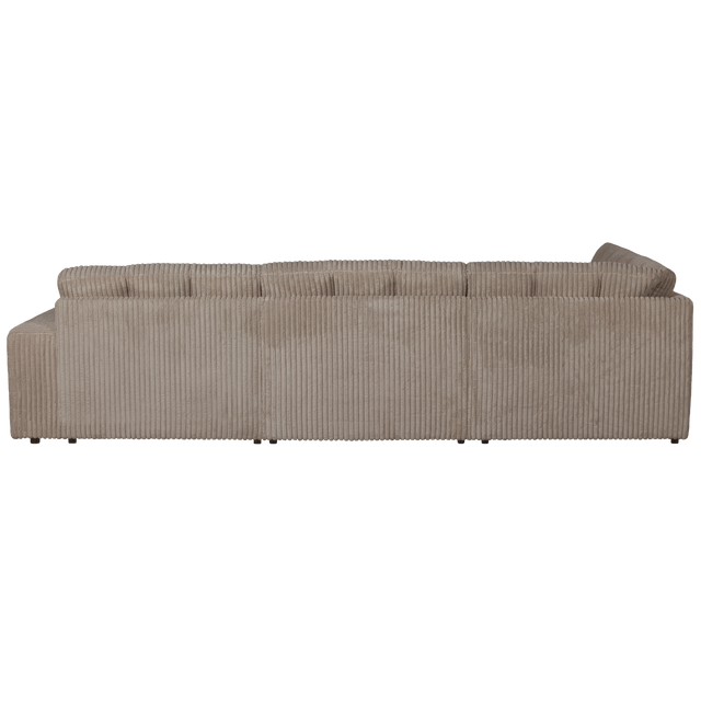 Second Date Hoekbank Links Grove Ribstof Mud van WOOOD – Luxe comfort op maat van PureWonen. Vraag naar de beste prijs.