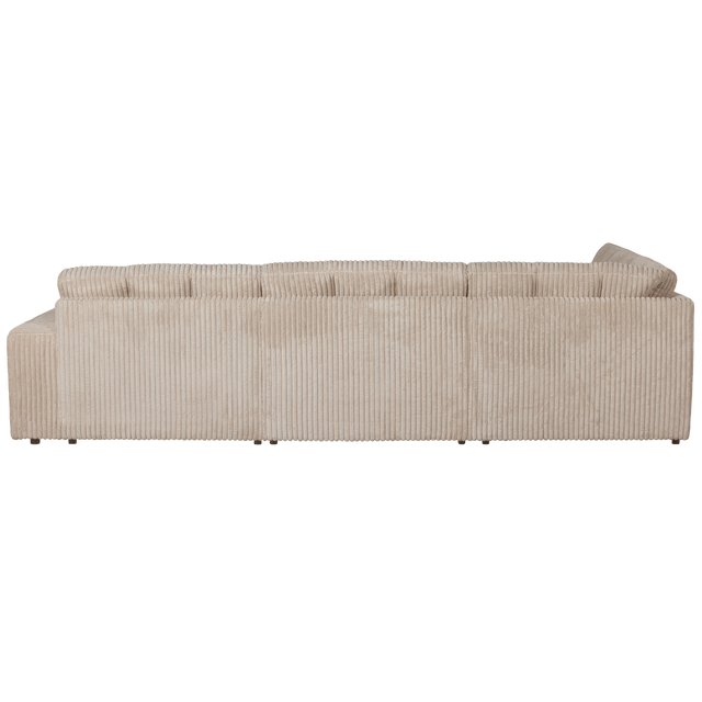 Second Date Hoekbank Links Grove Ribstof Travertin van WOOOD – Luxe comfort op maat van PureWonen. Vraag naar de beste prijs.