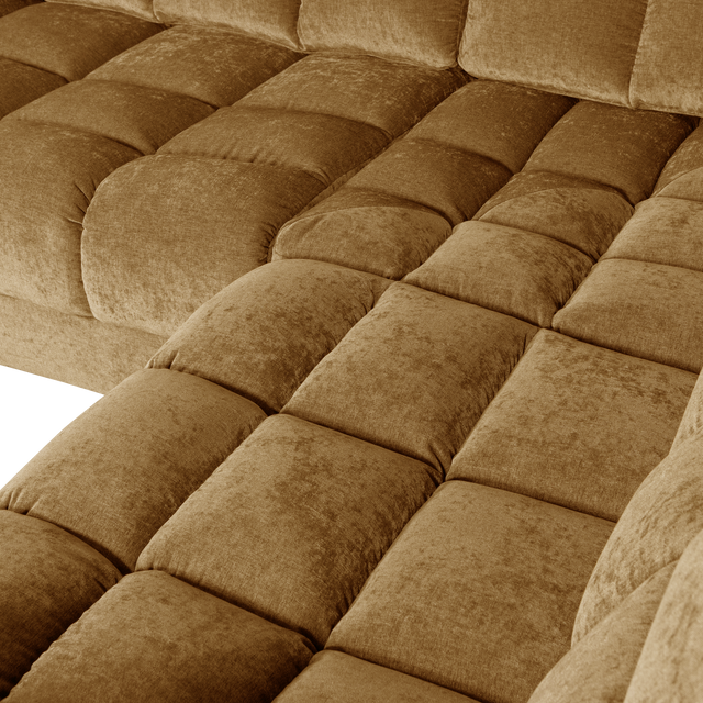 Second Date Hoekbank Rechts Vintage Goud van WOOOD – Luxe comfort op maat van PureWonen. Vraag naar de beste prijs.