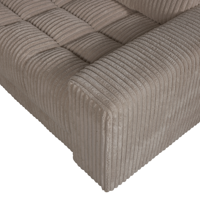 Second Date Hoekbank Rechts Grove Ribstof Mud van WOOOD – Luxe comfort op maat van PureWonen. Vraag naar de beste prijs.