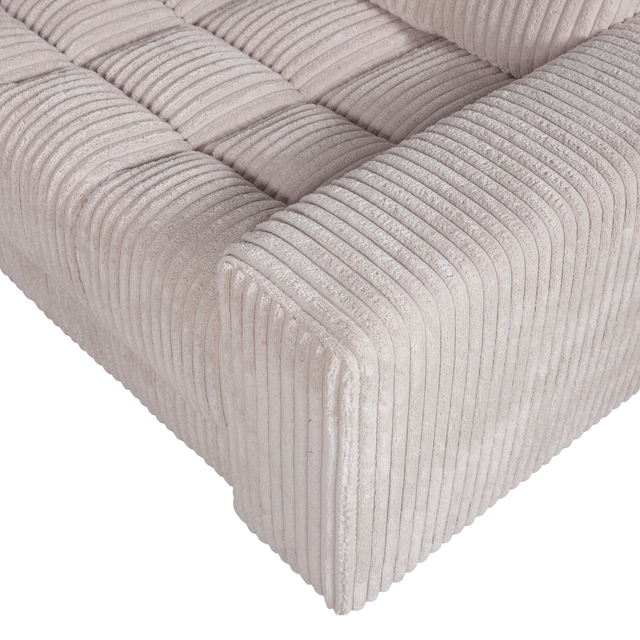 Second Date Hoekbank Rechts Grove Ribstof Naturel van WOOOD – Luxe comfort op maat van PureWonen. Vraag naar de beste prijs.