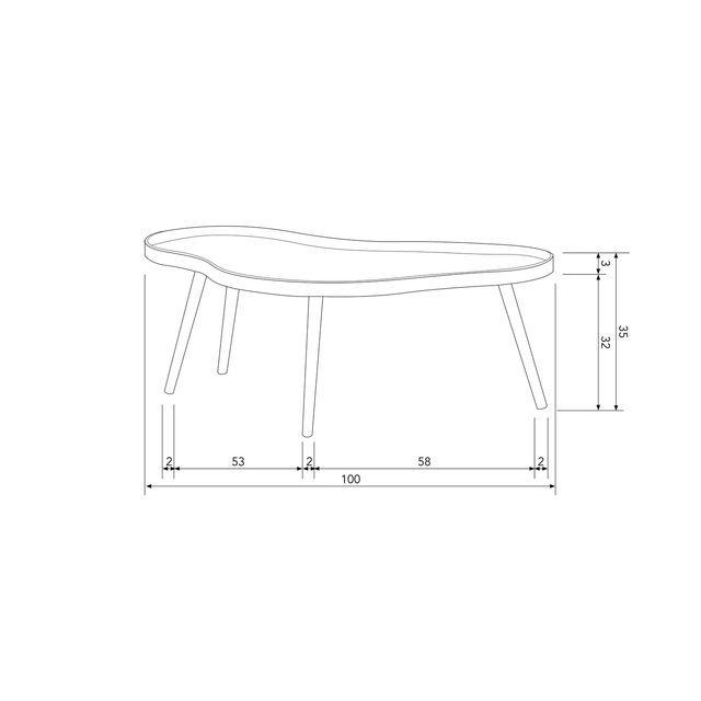Mae Bijzettafel Organisch Langwerpig Hout Alpaca van WOOOD – Luxe comfort op maat van PureWonen. Vraag naar de beste prijs.