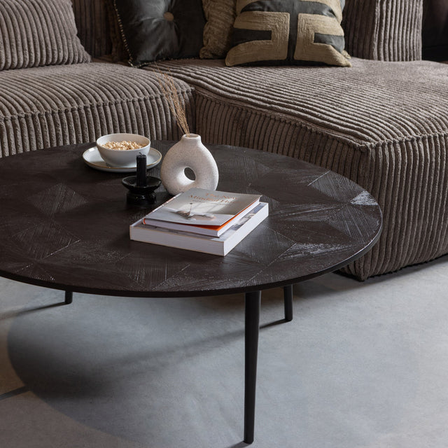 Bean Hoekbank Rechts Grove Ribstof Mud van WOOOD – Luxe comfort op maat van PureWonen. Vraag naar de beste prijs.