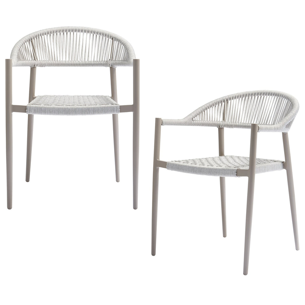 Yellow Tuinstoel Touw/Aluminium Lichtgrijs Set Van 2 van WOOOD – Luxe comfort op maat van PureWonen. Vraag naar de beste prijs.