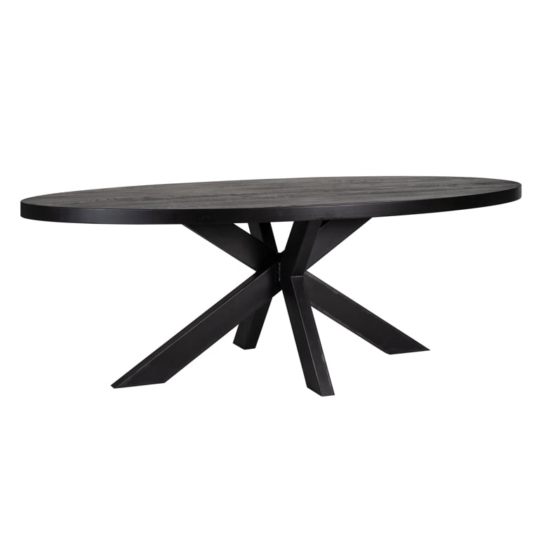 Eettafel Watson black 235 incl. spinpoot zwart (Black) van Richmond Interiors – Luxe comfort op maat van PureWonen. Vraag naar de beste prijs.