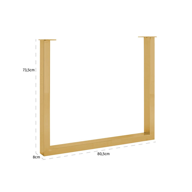 Eettafelpoten set U-poot goud (Gold) van Richmond Interiors - laagste prijs offerte van PureWonen